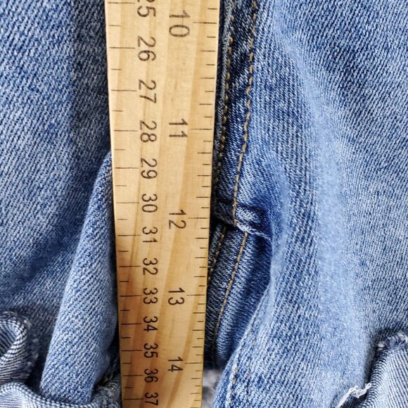 Ava & Viv Shorts Womens 14W Blue Denim Shortalls Overalls Jorts - Picture 6 of 10